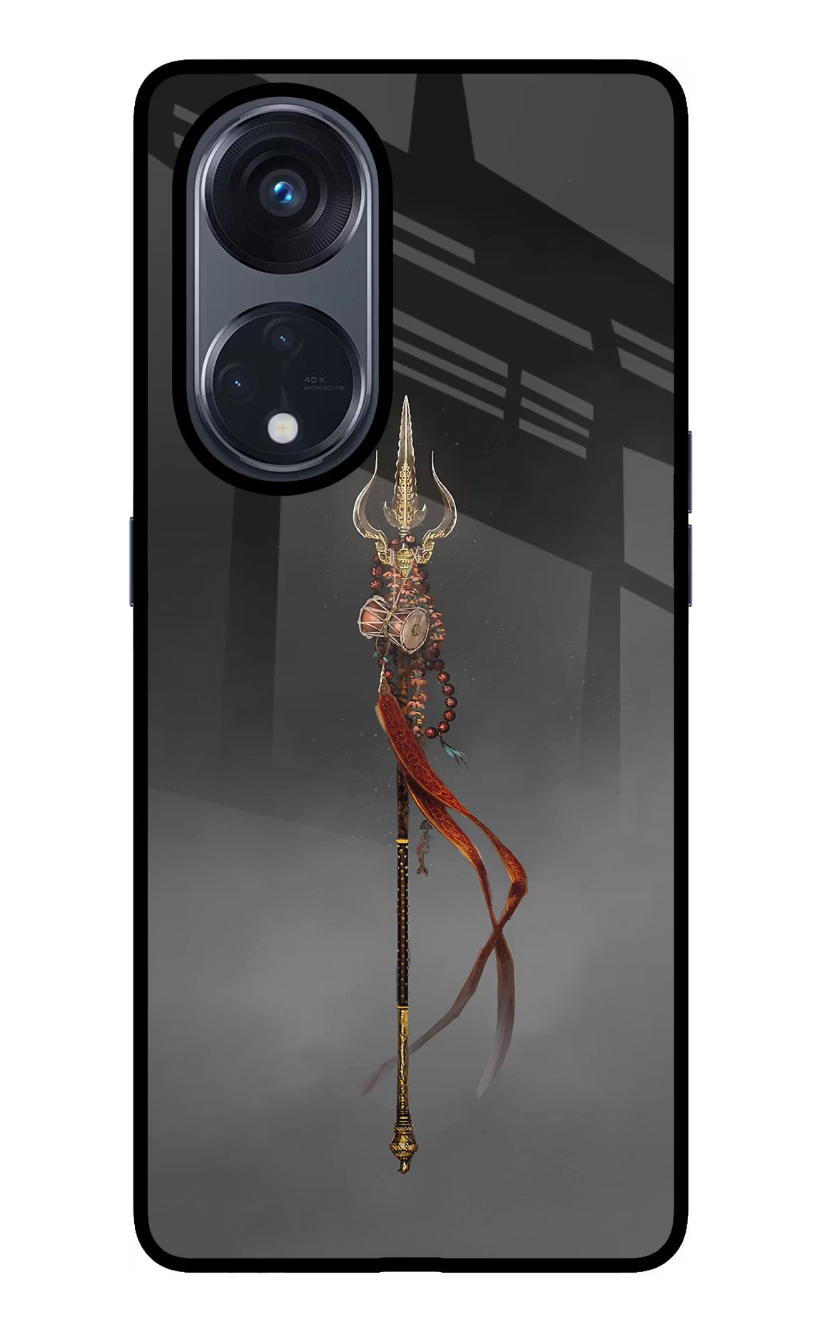 Shiv Trishul Oppo Reno8 T 5G Glass Case Back Cover by Casekaro