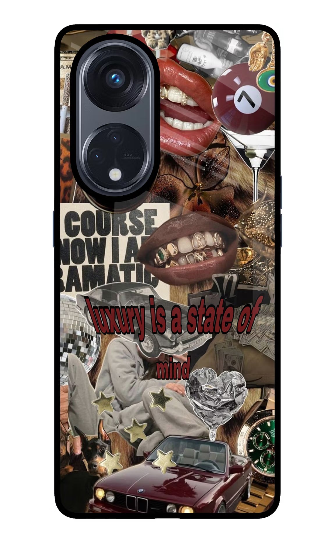 Luxury Oppo Reno8 T 5G Glass Case Back Cover by Casekaro