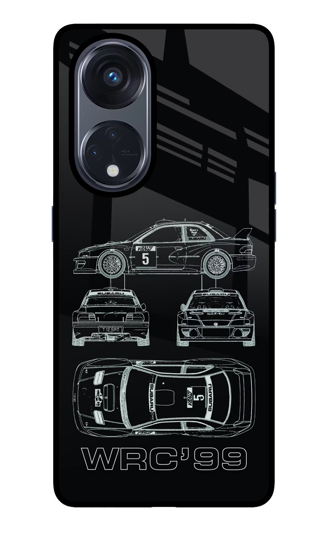 WRC'99 Oppo Reno8 T 5G Glass Case Back Cover by Casekaro