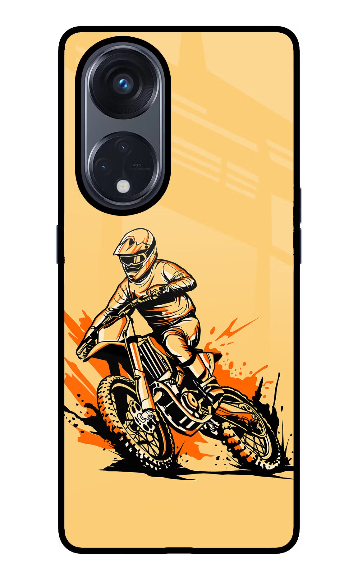 Off-Road Fury Oppo Reno8 T 5G Glass Case Back Cover by Casekaro