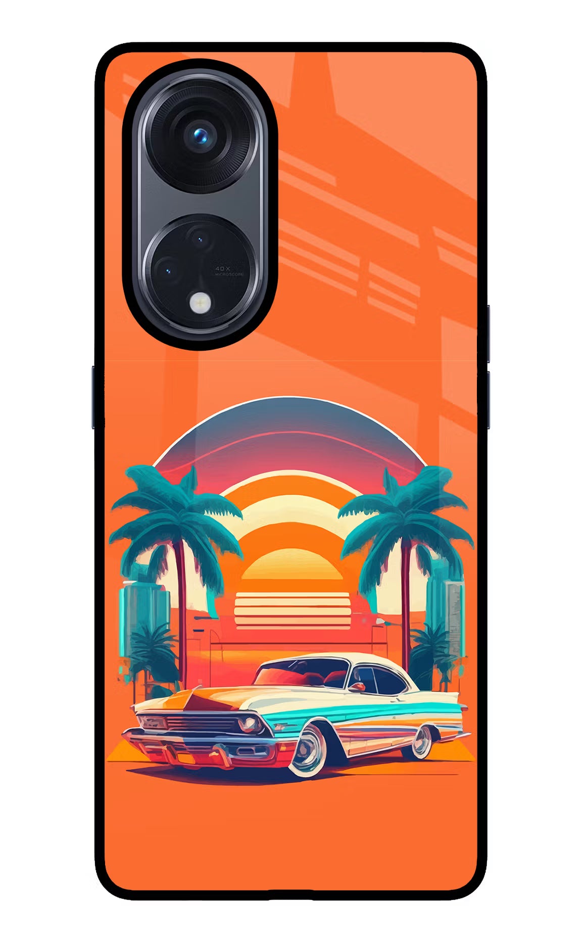 Palm Drive 80s Oppo Reno8 T 5G Glass Case