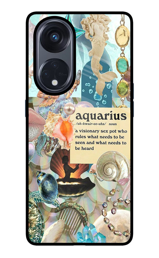 Aquarius Zodiac Oppo Reno8 T 5G Glass Case