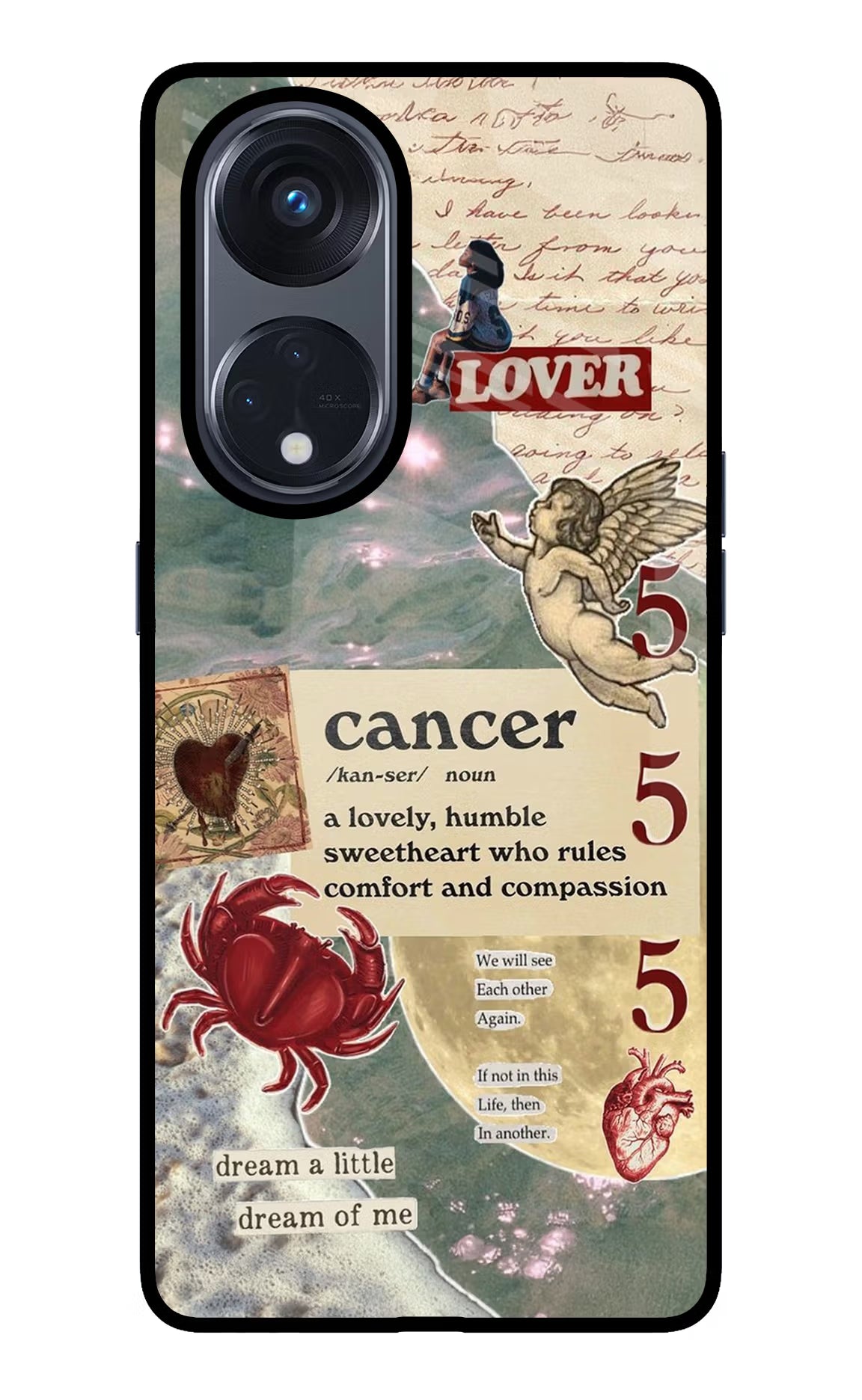 Cancer Zodiac Oppo Reno8 T 5G Glass Case