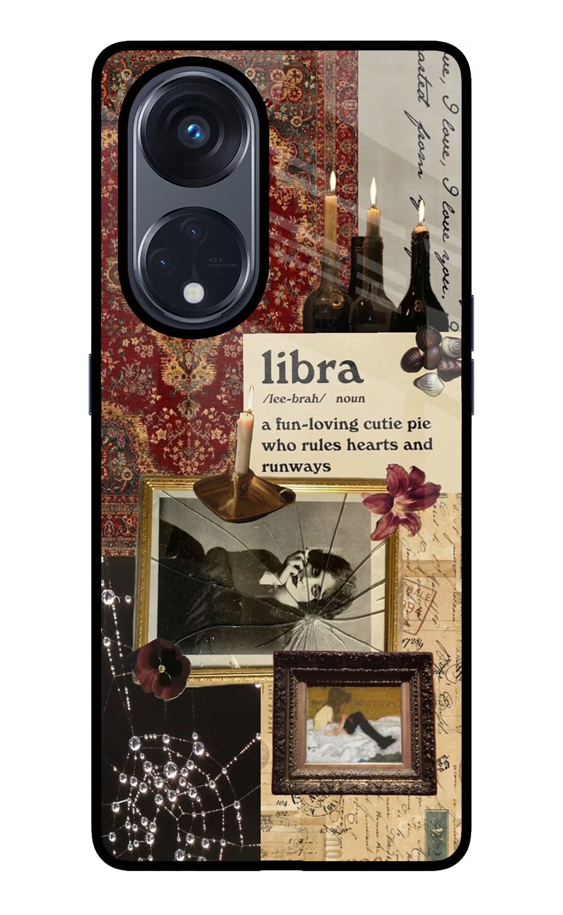 Libra Zodiac Oppo Reno8 T 5G Glass Case Back Cover by Casekaro