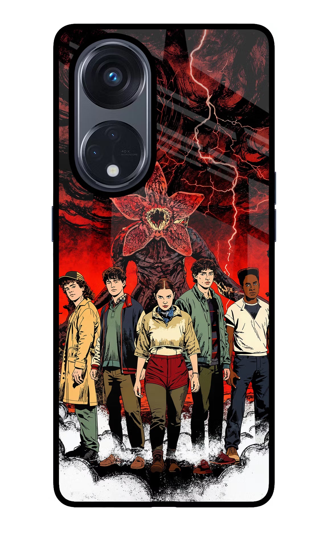 Ordinary Things Characters Oppo Reno8 T 5G Glass Case Back Cover by Casekaro
