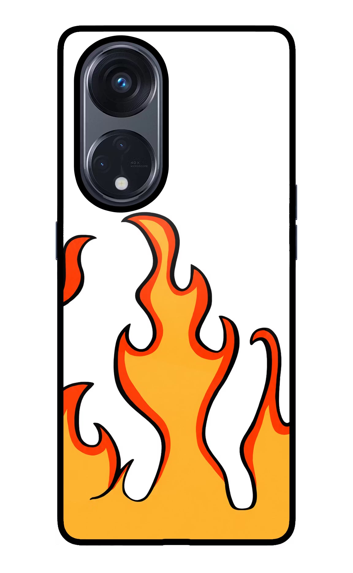 Fired Up – White Oppo Reno8 T 5G Glass Case