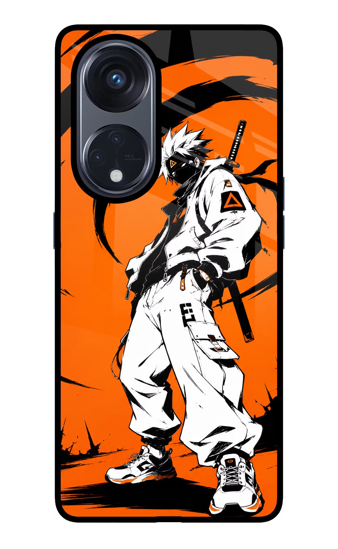 Street Samurai  Oppo Reno8 T 5G Glass Case Back Cover by Casekaro