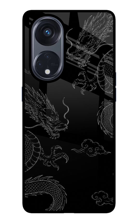 Twin Dragons Oppo Reno8 T 5G Glass Case
