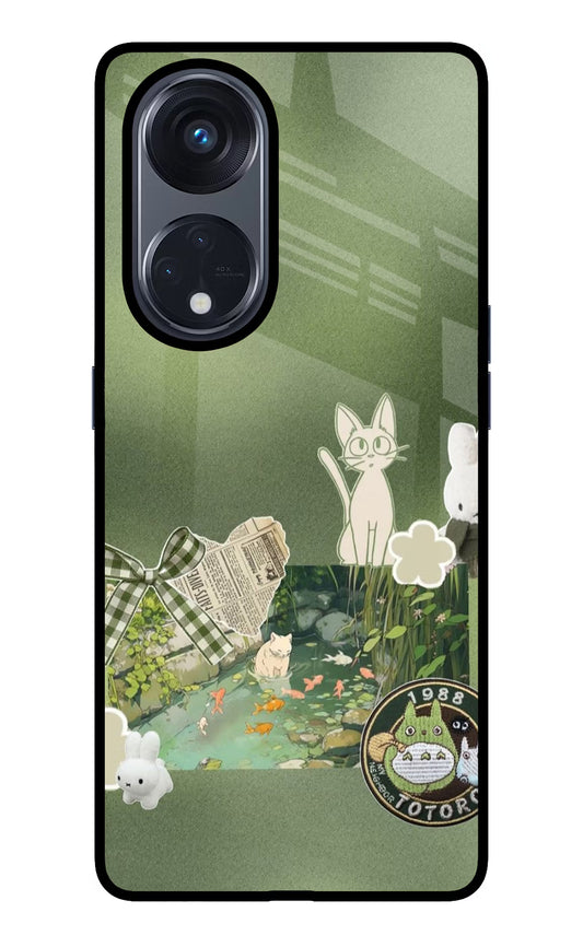 Aesthetic anime Oppo Reno8 T 5G Glass Case