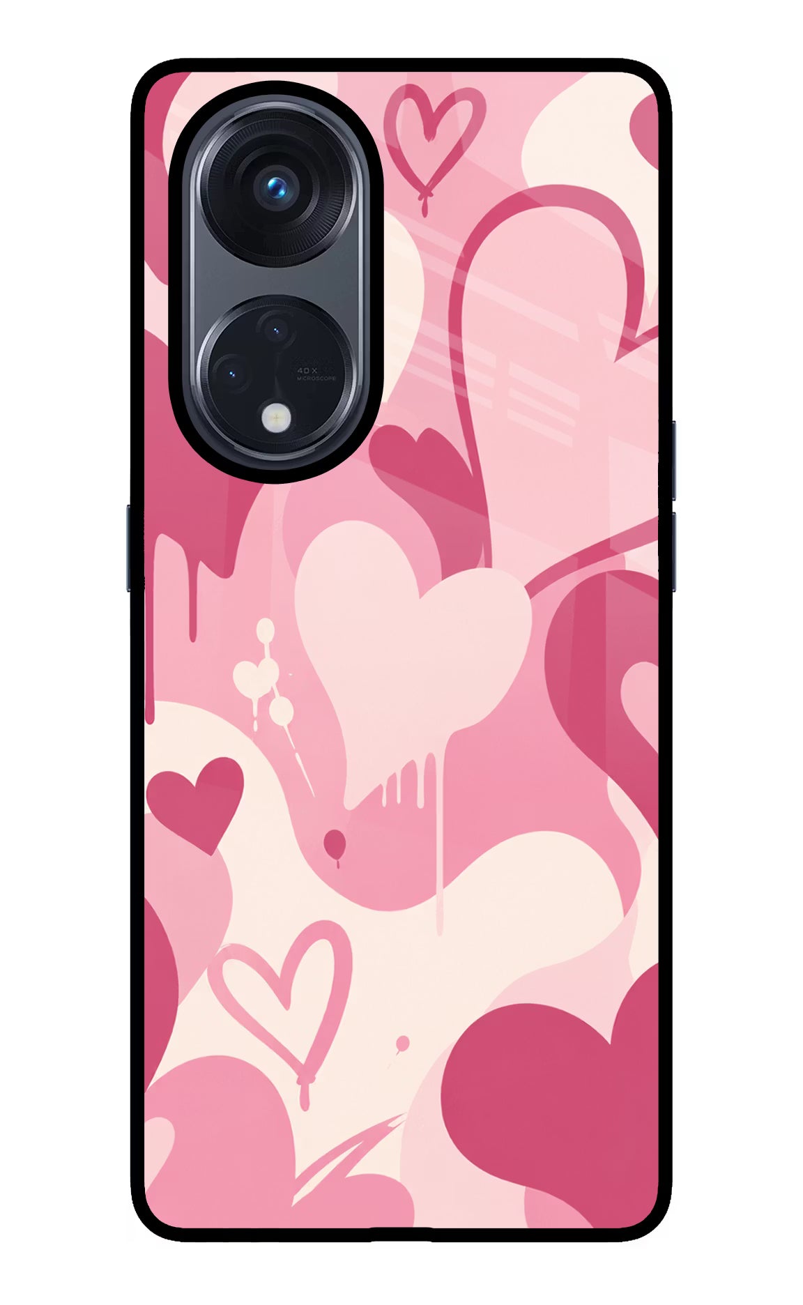 Hearty case Oppo Reno8 T 5G Glass Case Back Cover by Casekaro