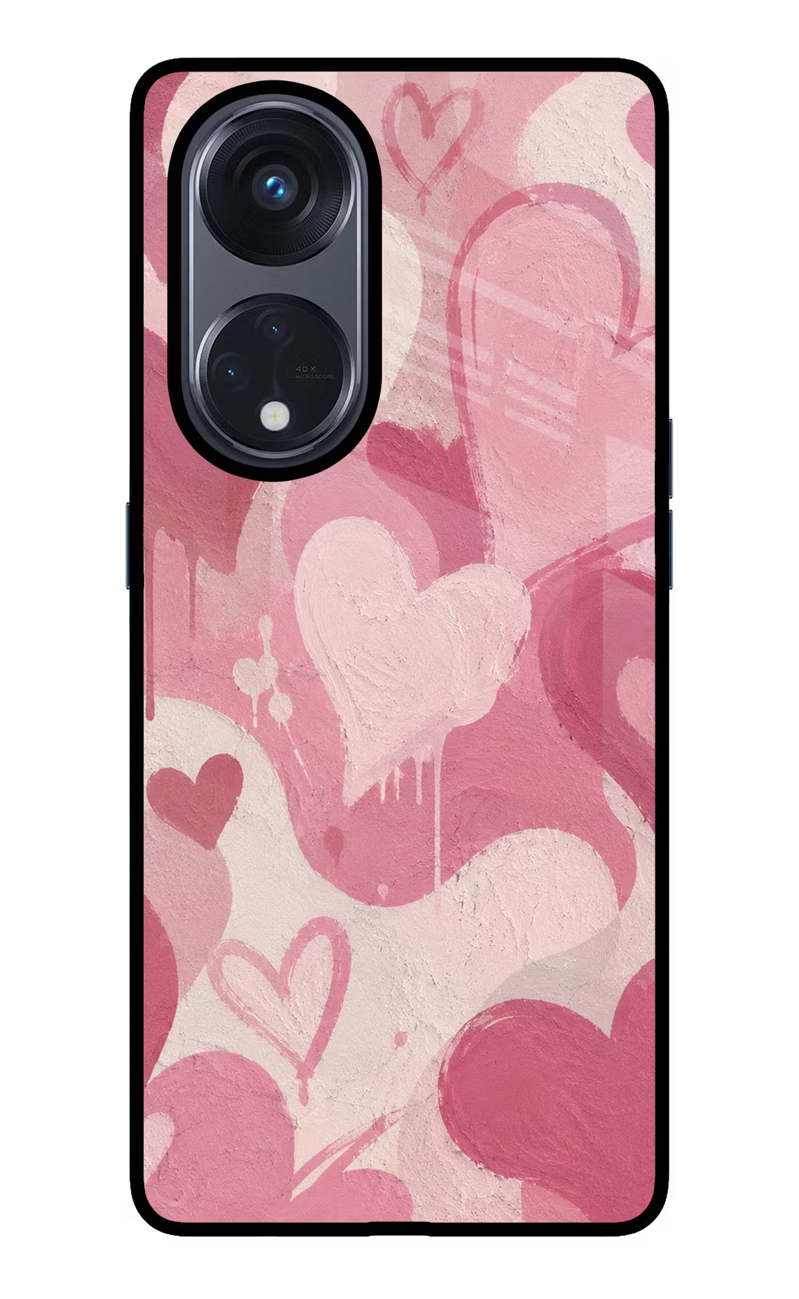 Hearty case Oppo Reno8 T 5G Glass Case Back Cover by Casekaro