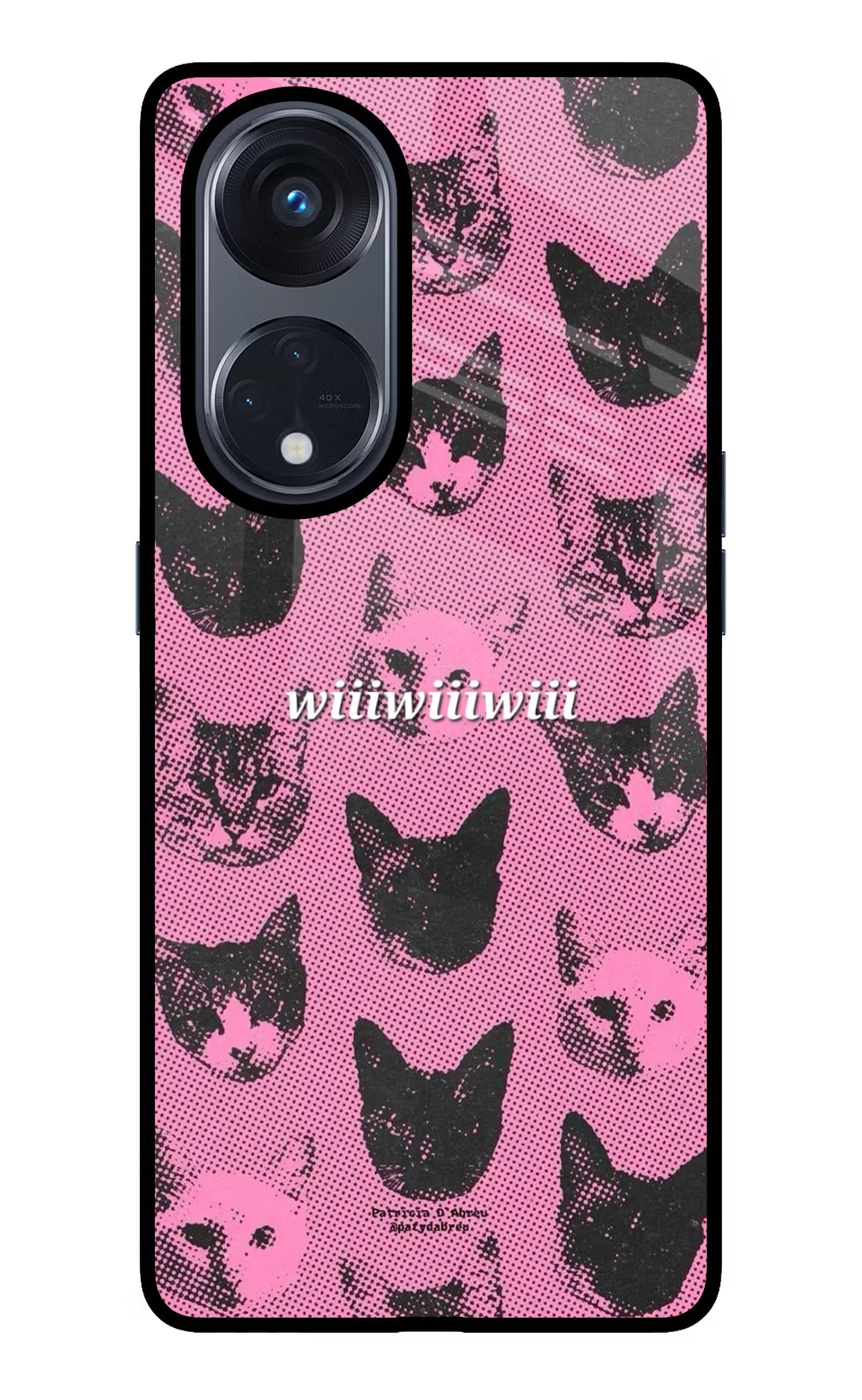 Pink Cats Oppo Reno8 T 5G Glass Case Back Cover by Casekaro