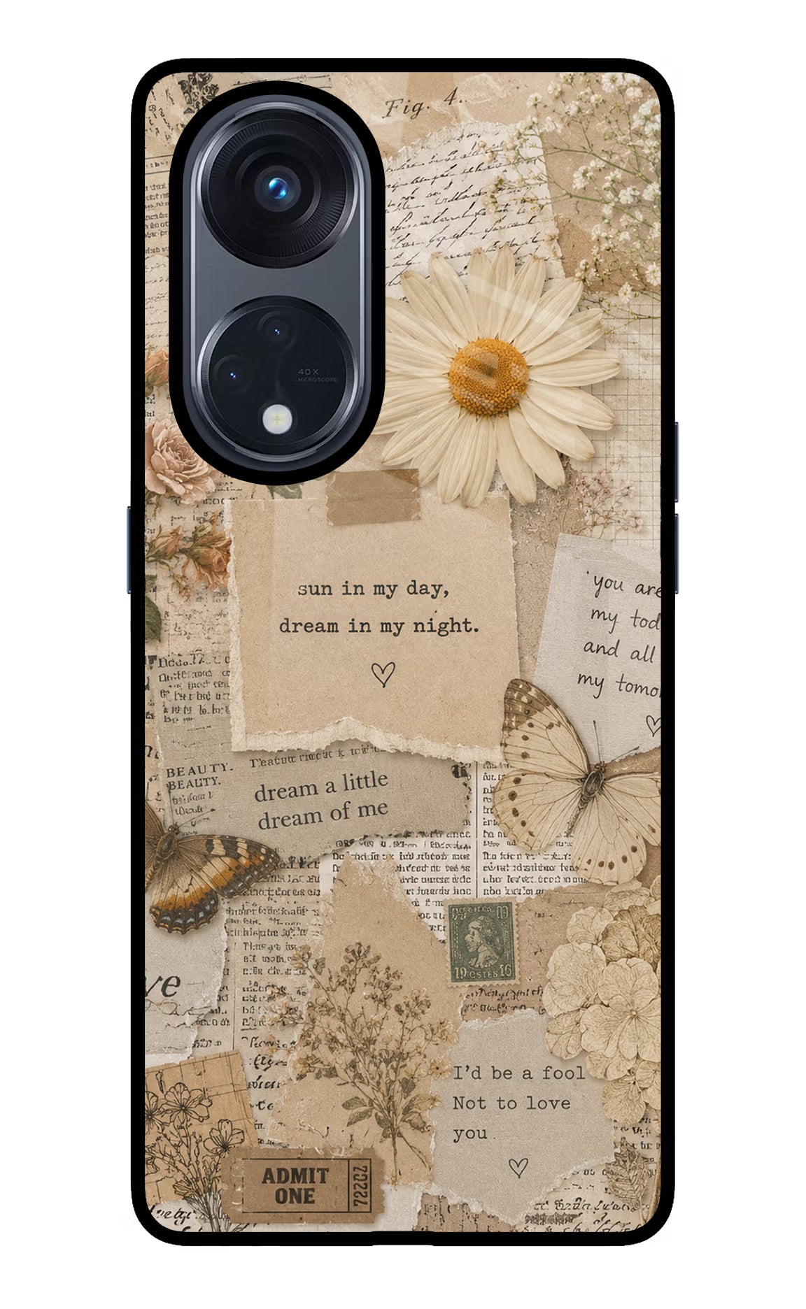 Vintage case Oppo Reno8 T 5G Glass Case
