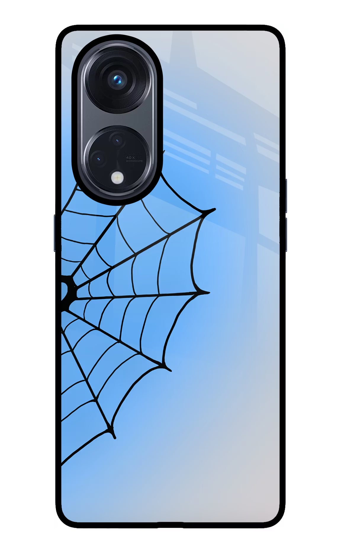 Blue Web Oppo Reno8 T 5G Glass Case