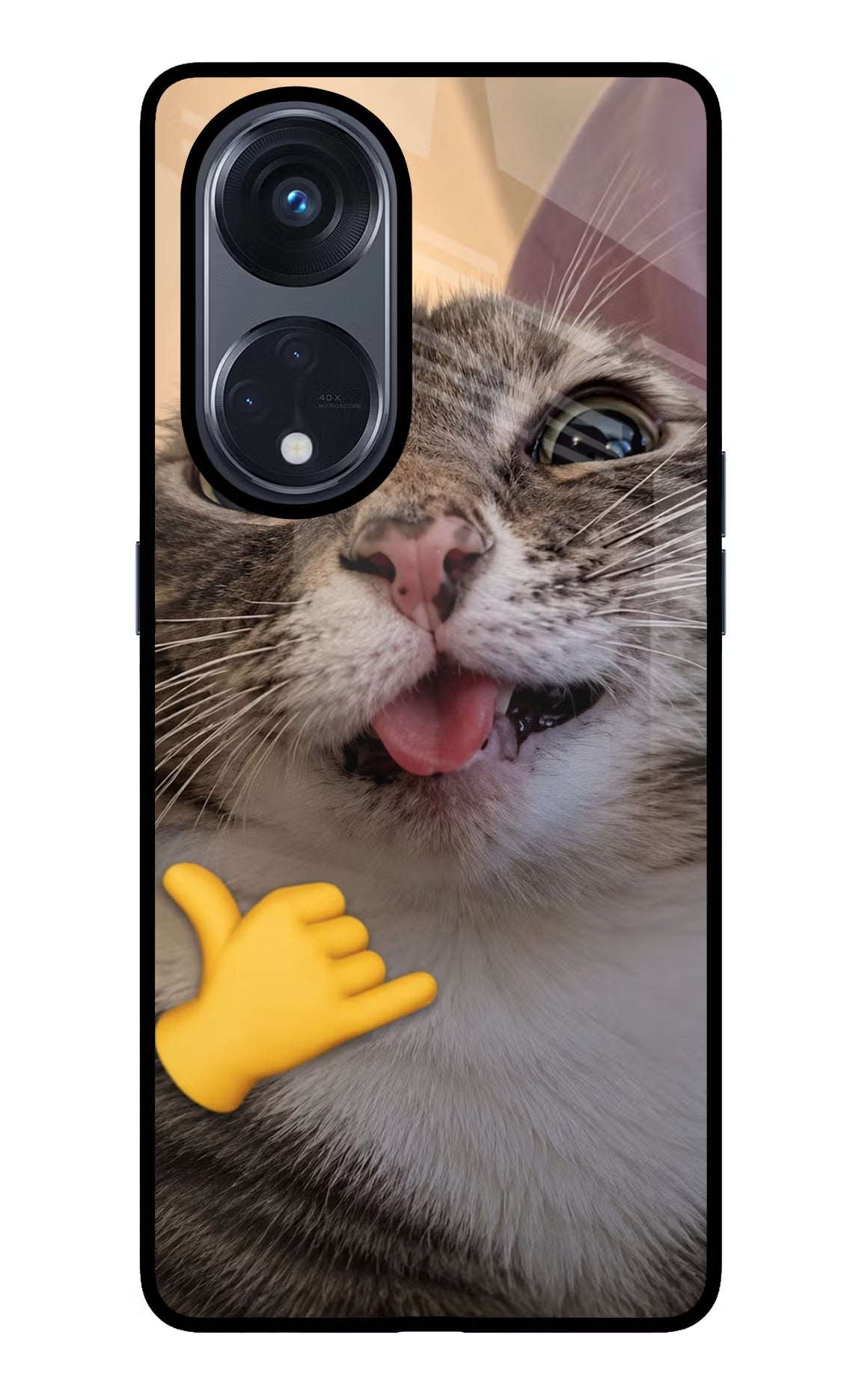 Silly Cat Call Oppo Reno8 T 5G Glass Case