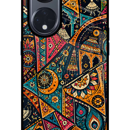 Folk Print Oppo Reno8 T 5G Glass Case