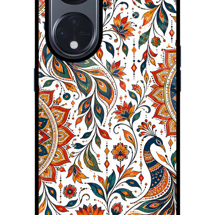 White Mayura Oppo Reno8 T 5G Glass Case