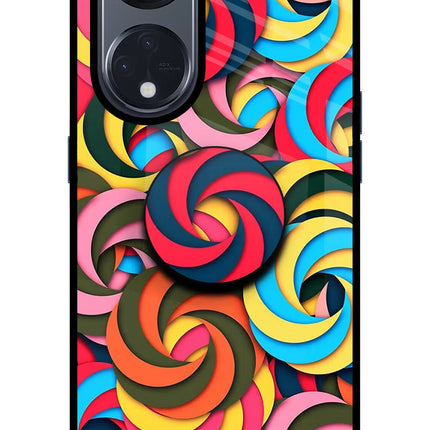 Spiral Pattern Oppo Reno8 T 5G Pop Case by Casekaro
