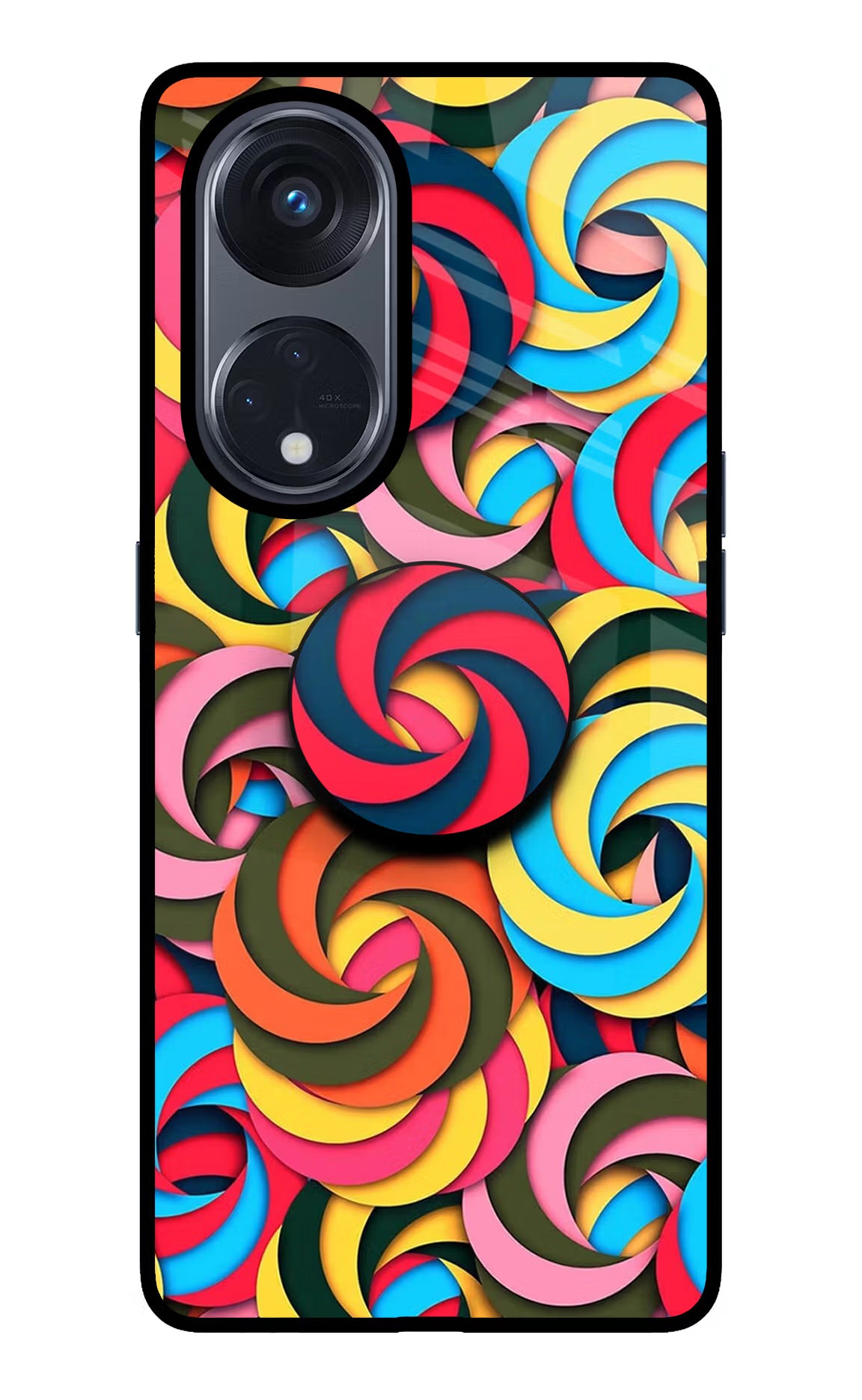 Spiral Pattern Oppo Reno8 T 5G Pop Case by Casekaro