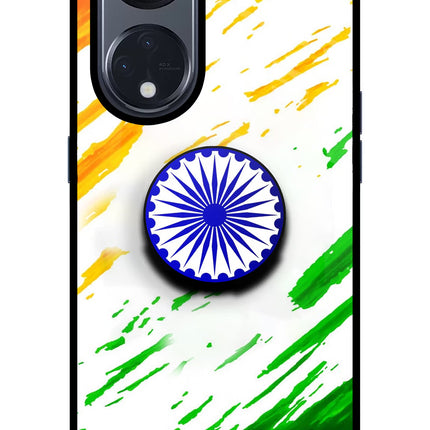 Indian Flag Ashoka Chakra Oppo Reno8 T 5G Pop Case by Casekaro