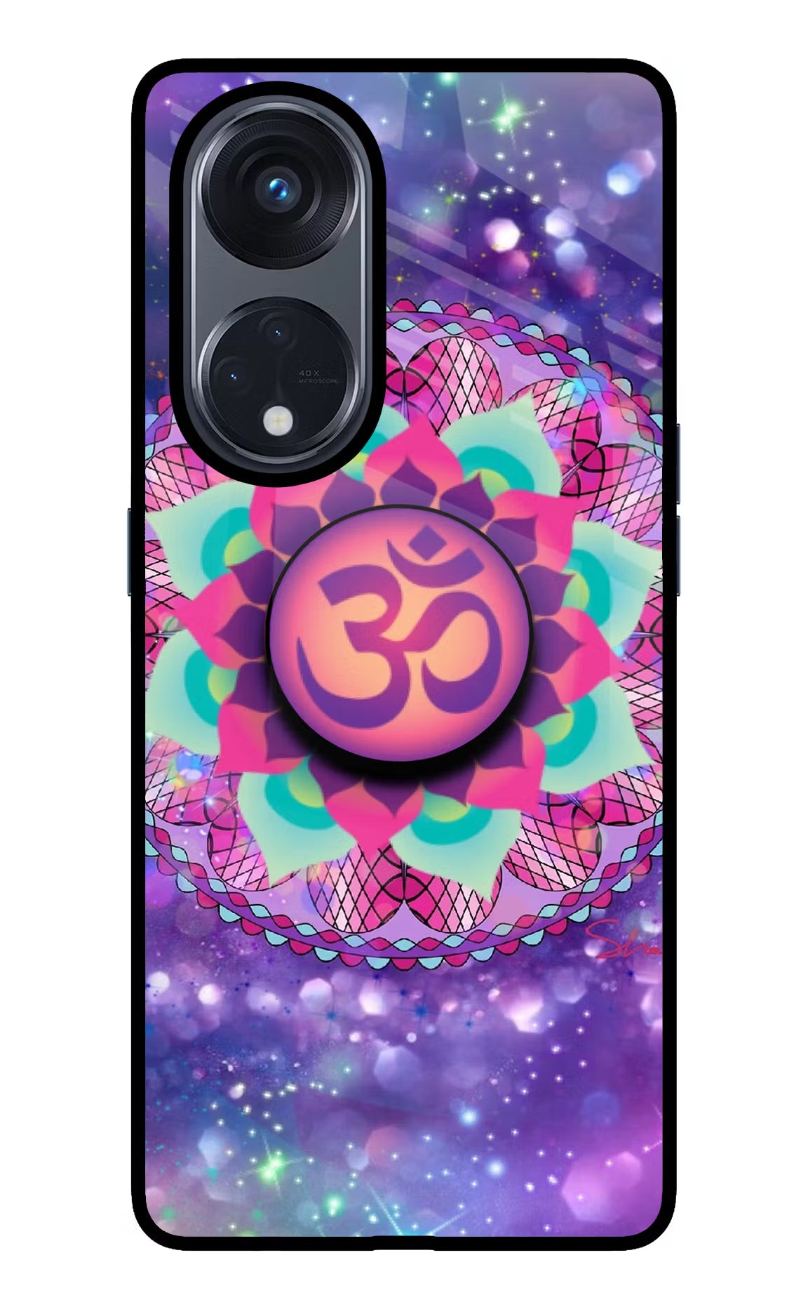 Om Purple Oppo Reno8 T 5G Pop Case by Casekaro