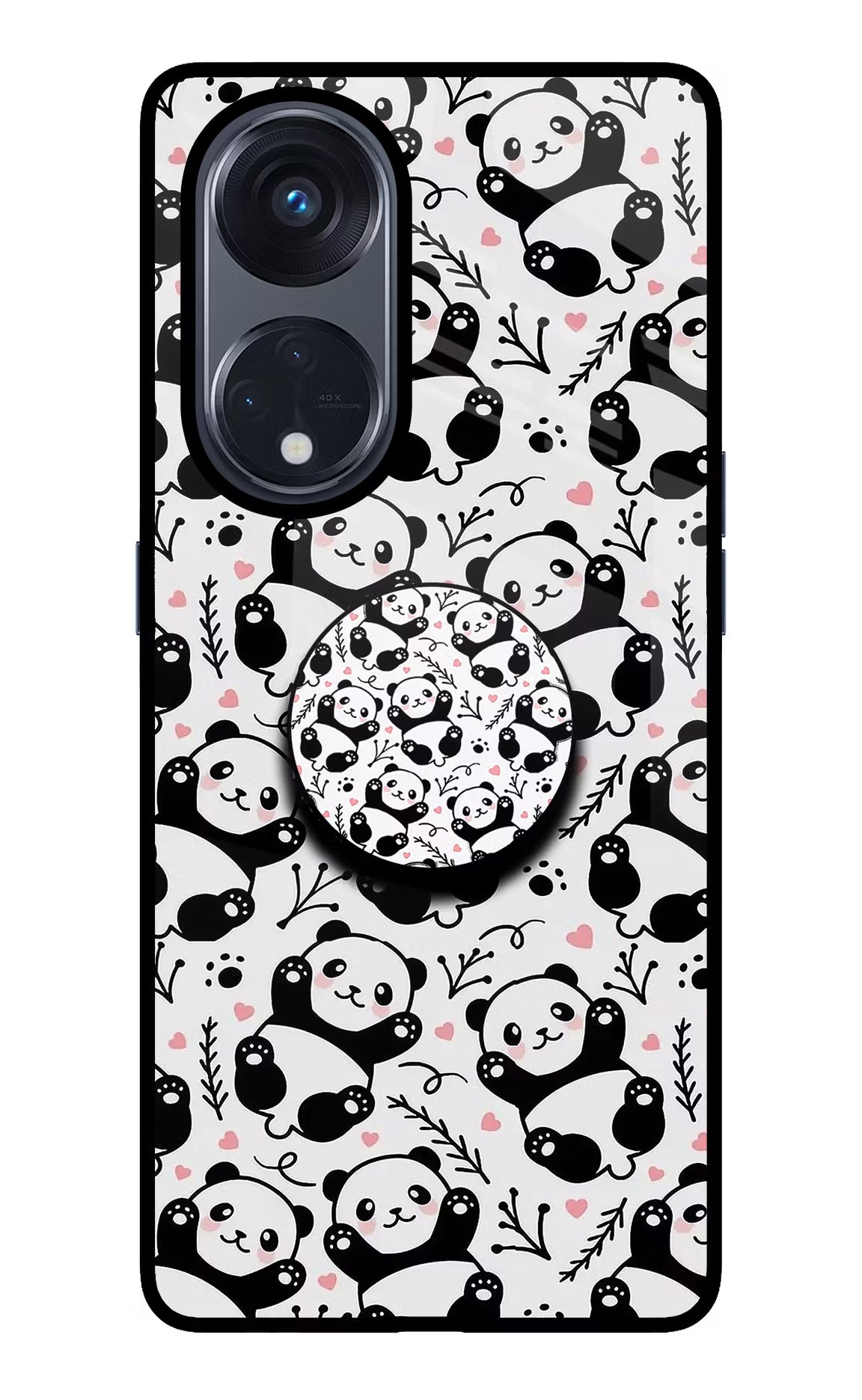 Cute Panda Oppo Reno8 T 5G Pop Case by Casekaro