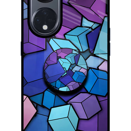 Cubic Abstract Oppo Reno8 T 5G Pop Case by Casekaro