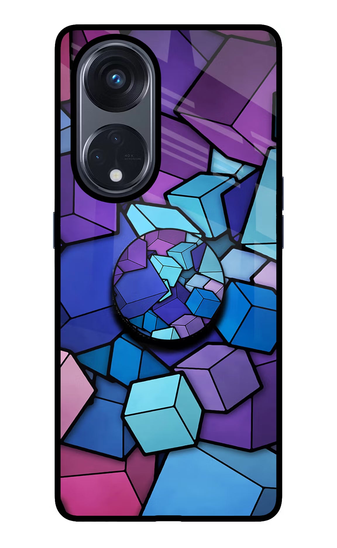 Cubic Abstract Oppo Reno8 T 5G Pop Case by Casekaro