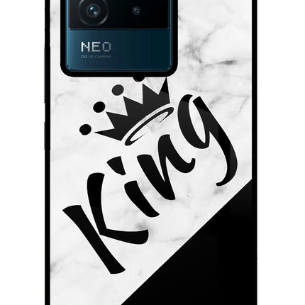 King IQOO Neo 6 5G Glass Case Back Cover by Casekaro