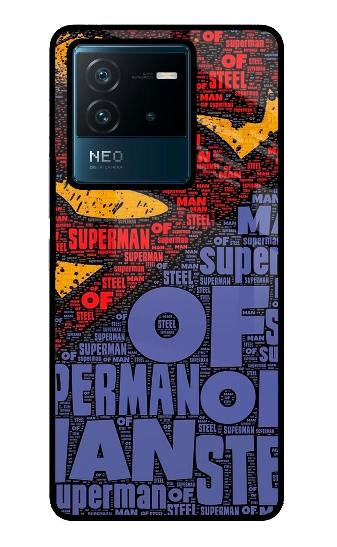 Superman IQOO Neo 6 5G Glass Case Back Cover by Casekaro