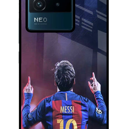 Messi IQOO Neo 6 5G Glass Case Back Cover by Casekaro