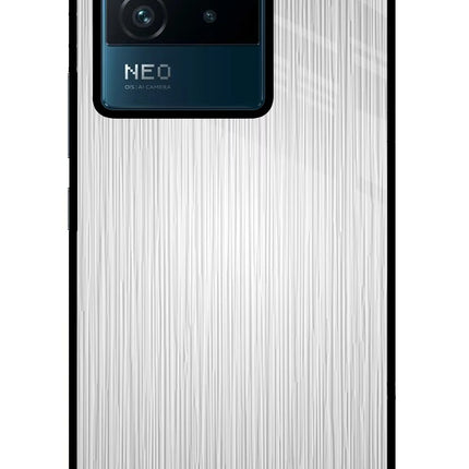 Wooden Grey Texture IQOO Neo 6 5G Glass Case Back Cover by Casekaro