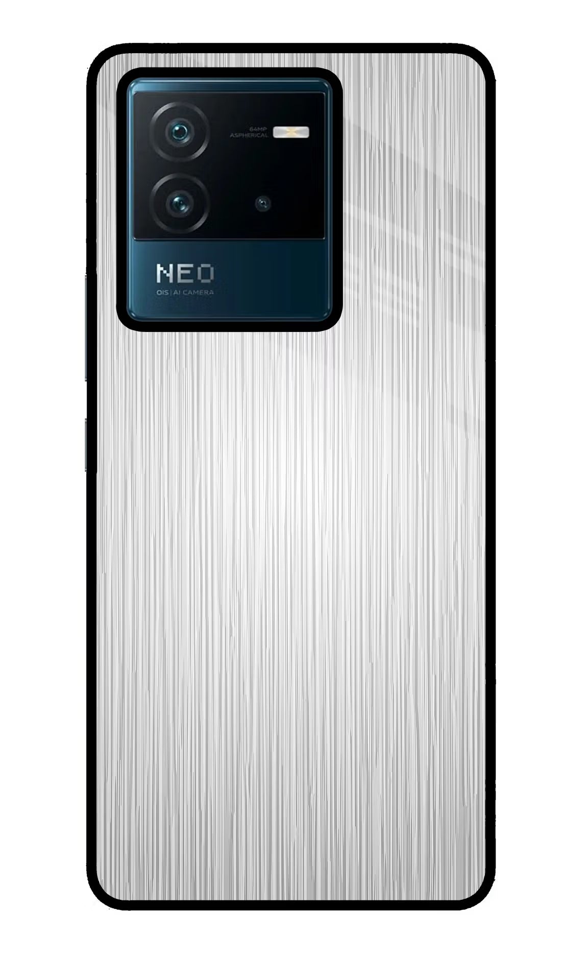 Wooden Grey Texture IQOO Neo 6 5G Glass Case Back Cover by Casekaro