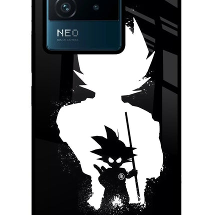Goku Shadow IQOO Neo 6 5G Glass Case Back Cover by Casekaro