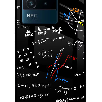 Mathematics Formula IQOO Neo 6 5G Glass Case Back Cover by Casekaro