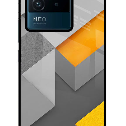 Abstract IQOO Neo 6 5G Glass Case Back Cover by Casekaro