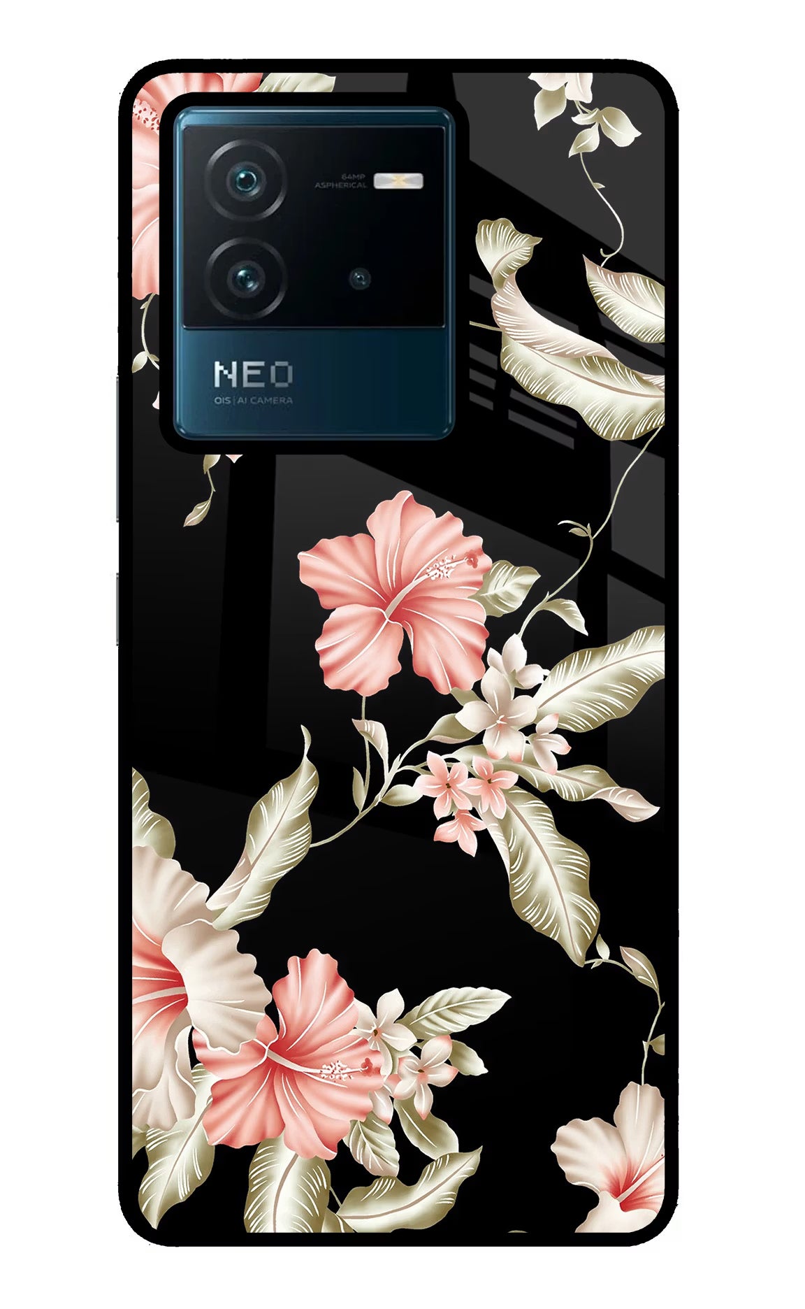 Flowers IQOO Neo 6 5G Glass Case