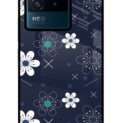 Flowers IQOO Neo 6 5G Glass Case Back Cover by Casekaro