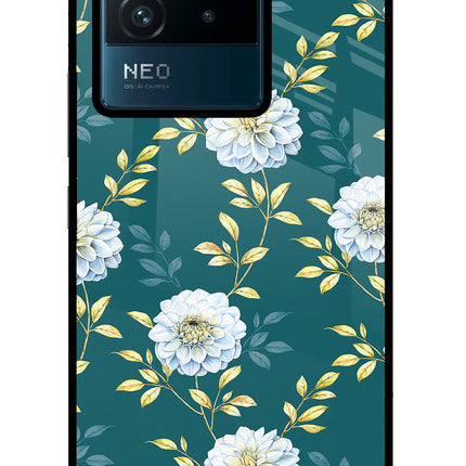 Flowers IQOO Neo 6 5G Glass Case Back Cover by Casekaro