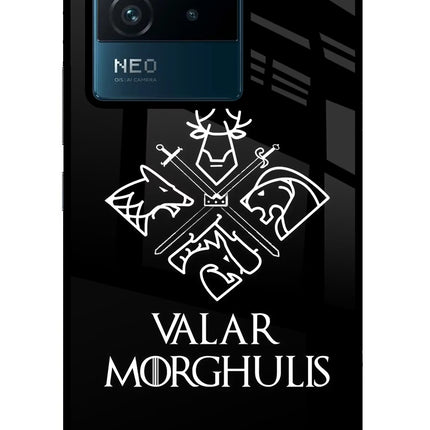 Valar Morghulis | Game Of Thrones IQOO Neo 6 5G Glass Case Back Cover by Casekaro