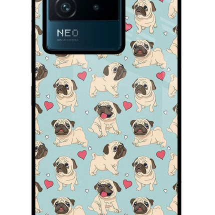 Pug Dog IQOO Neo 6 5G Glass Case Back Cover by Casekaro