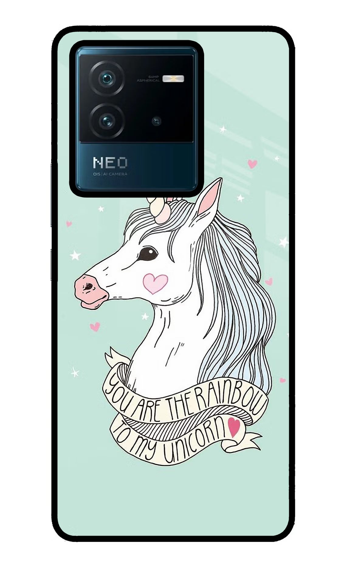 Unicorn Wallpaper IQOO Neo 6 5G Glass Case Back Cover by Casekaro