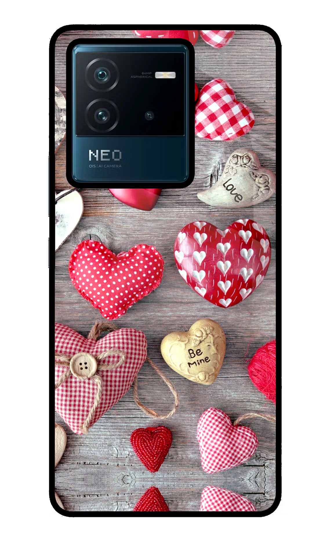Love Wallpaper IQOO Neo 6 5G Glass Case Back Cover by Casekaro