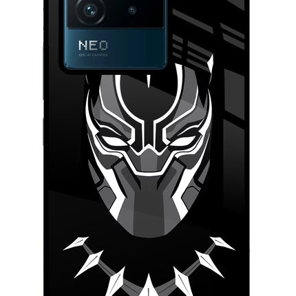 Black Panther IQOO Neo 6 5G Glass Case Back Cover by Casekaro