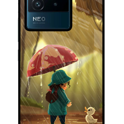 Rainy Day IQOO Neo 6 5G Glass Case Back Cover by Casekaro