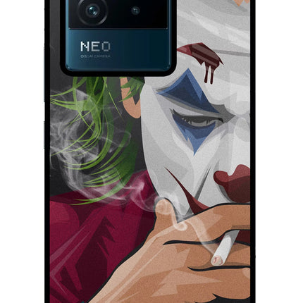 Joker Smoking IQOO Neo 6 5G Glass Case Back Cover by Casekaro