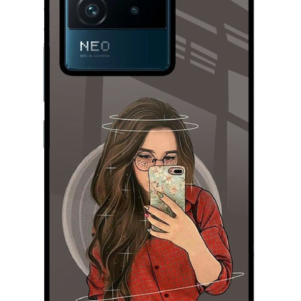 Selfie Queen IQOO Neo 6 5G Glass Case Back Cover by Casekaro
