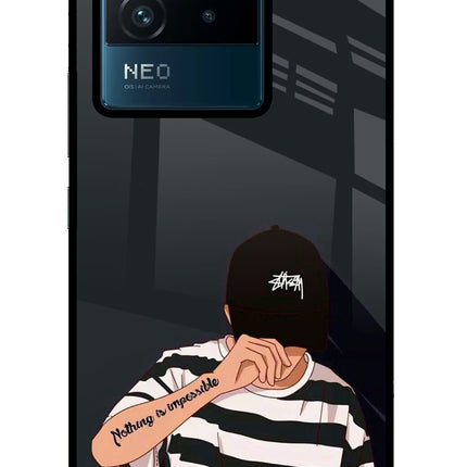 Aesthetic Boy IQOO Neo 6 5G Glass Case Back Cover by Casekaro