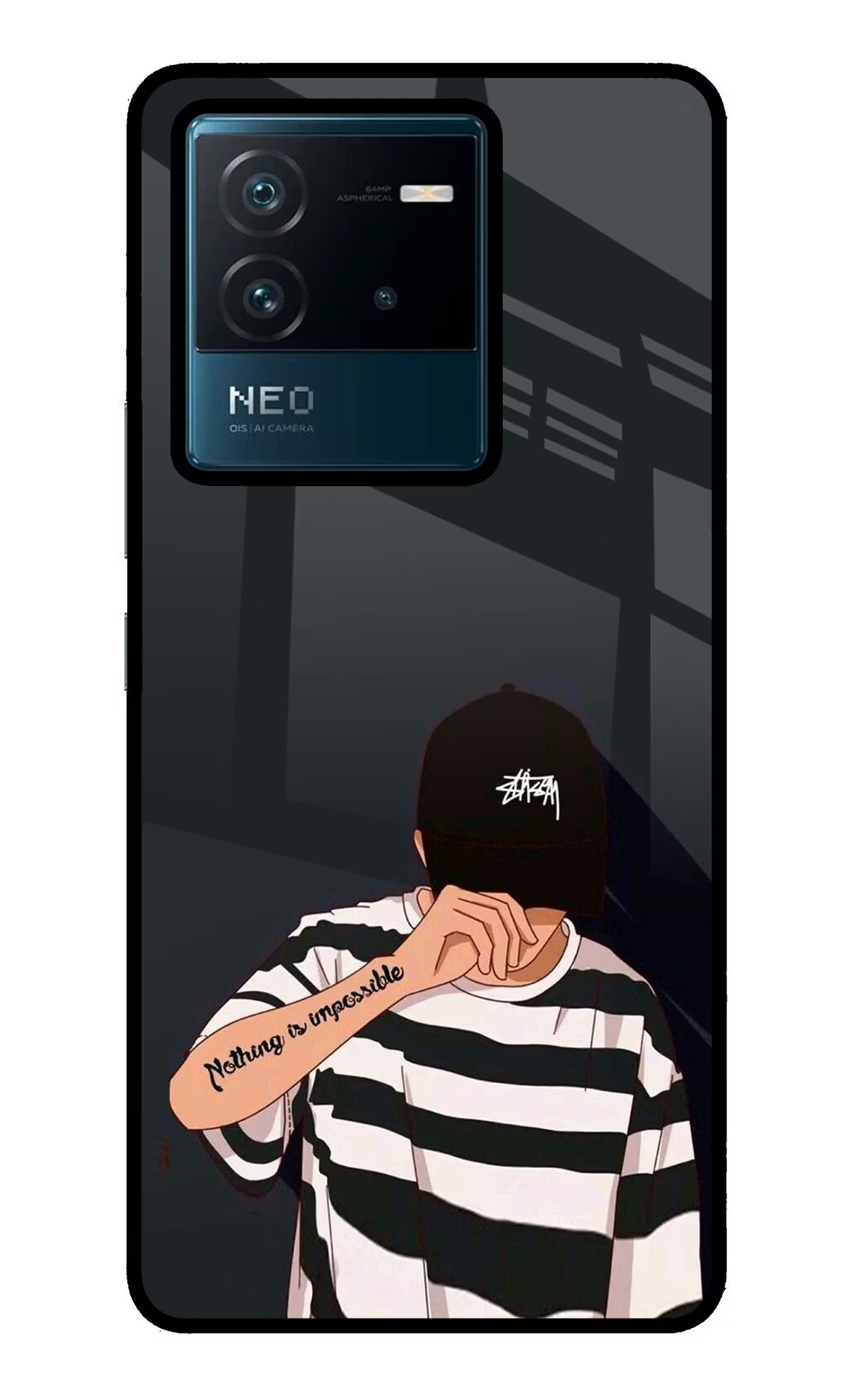 Aesthetic Boy IQOO Neo 6 5G Glass Case Back Cover by Casekaro
