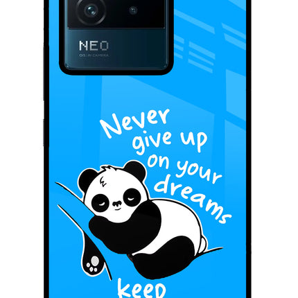 Keep Sleeping IQOO Neo 6 5G Glass Case Back Cover by Casekaro